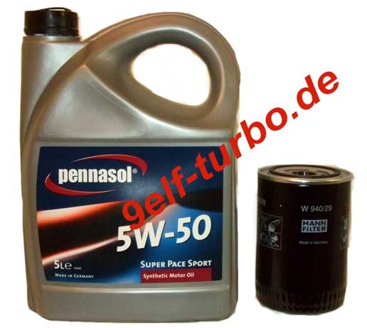 lwechselpaket 5W-50 f. Kfz bis 2,7L